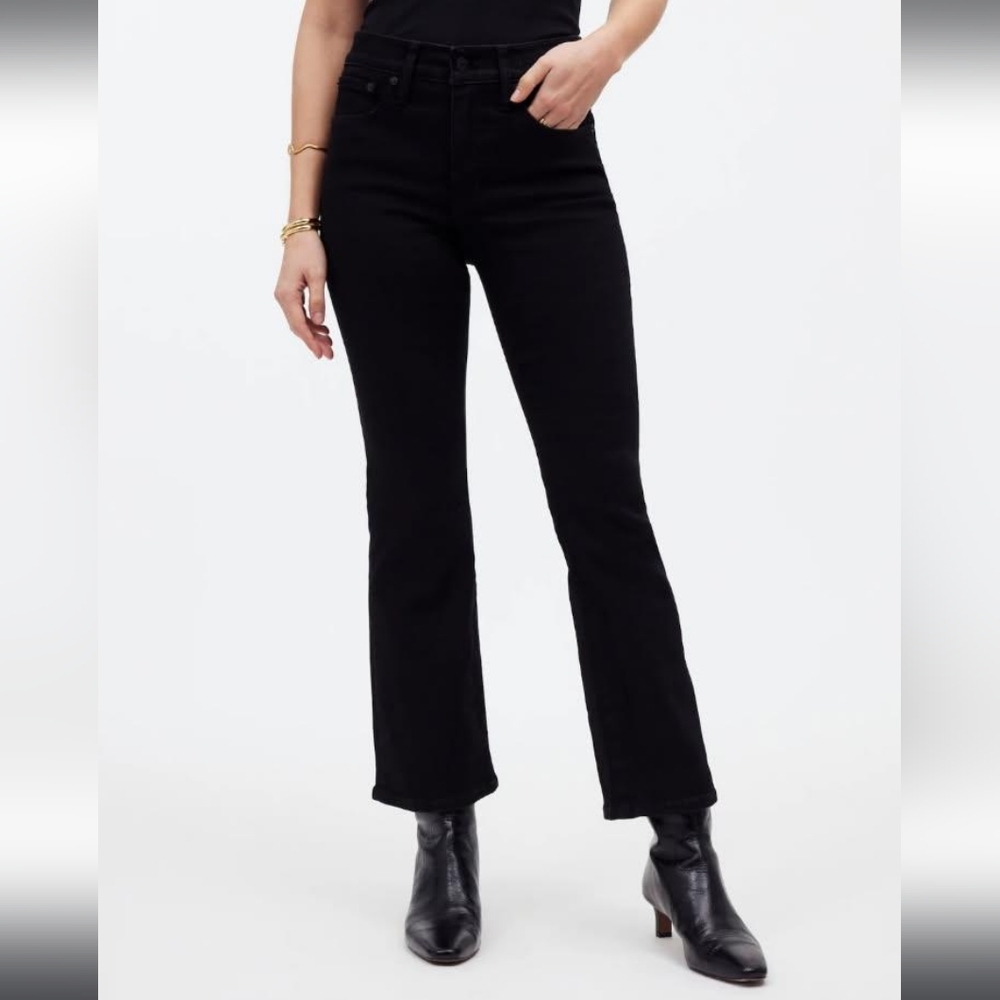 Madewell Black Mid-rise Kick Out Jeans 27P